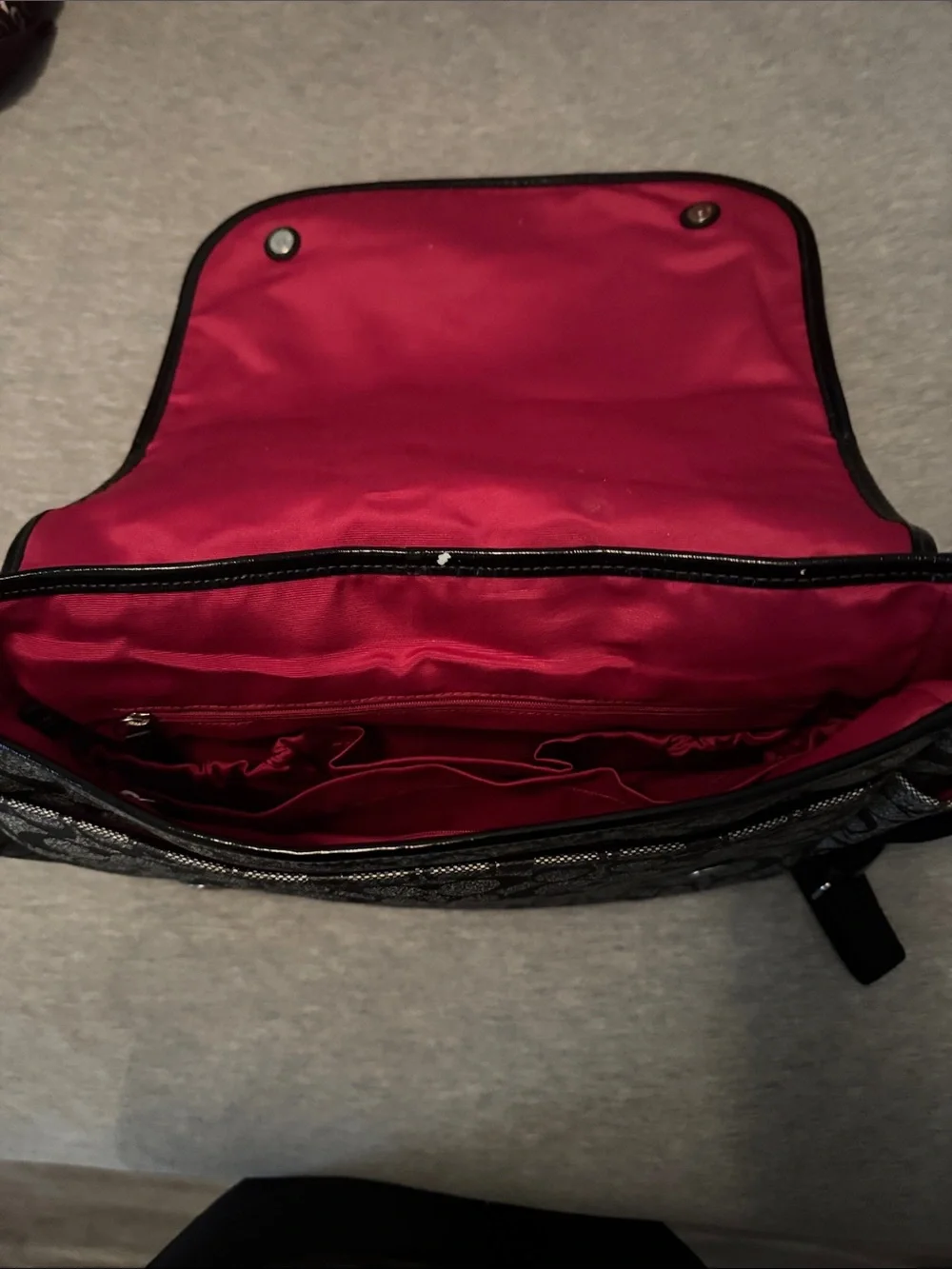 Coach Gray and Black Signature Crossbody Bag